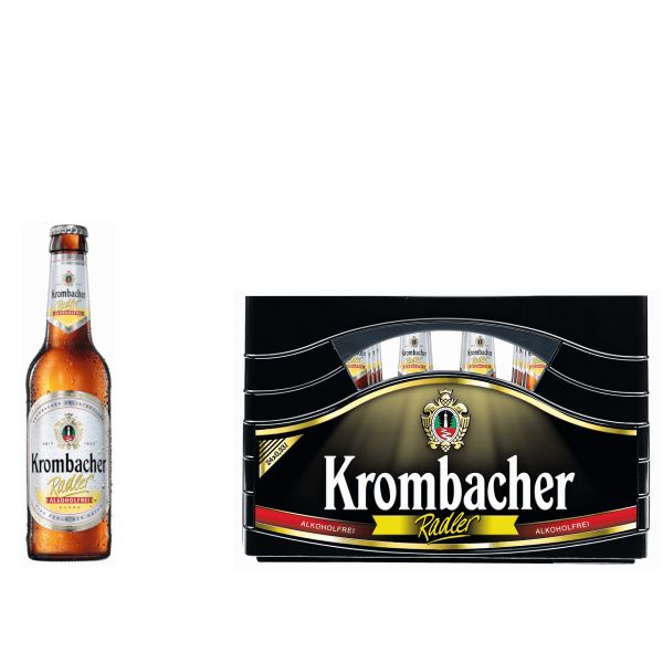 Krombacher Radler Alkoholfrei 24 x 0,33l Glas MEHRWEG