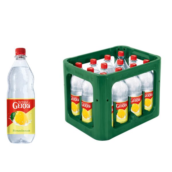 Gerri Zitrone PET 12 x 1,0l PET Kiste MEHRWEG