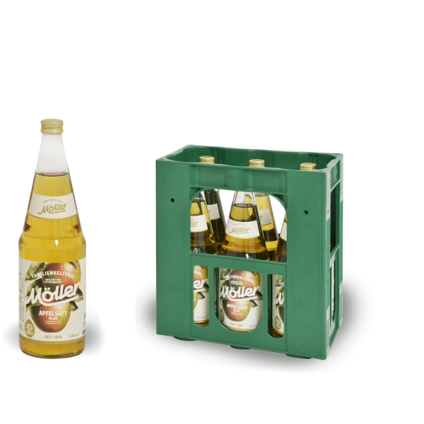 Möller Apfelsaft klar 6 x 1,0l