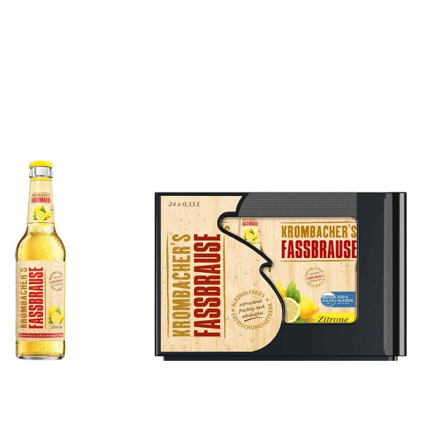 Krombacher Fassbrause Zitrone 24 x 0,33l