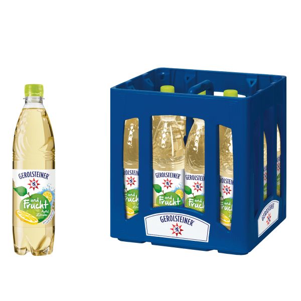 Gerolsteiner Fit Apfel - Zitrone 12 x 0,75l PET Kiste MEHRWEG